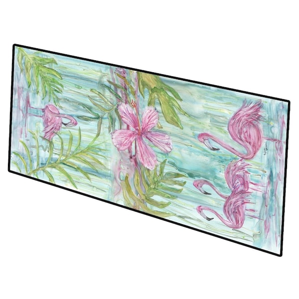 Jensendistributionservices 28 x 58 in. Flamingos Indoor or Outdoor Runner Mat MI2553226 - main